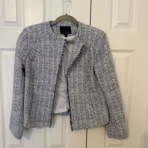 Banana Republic Blue and White Tweed Blazer